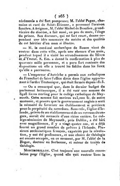 L'ami de la religion et du roi journal ecclesiastique, politique et litteraire