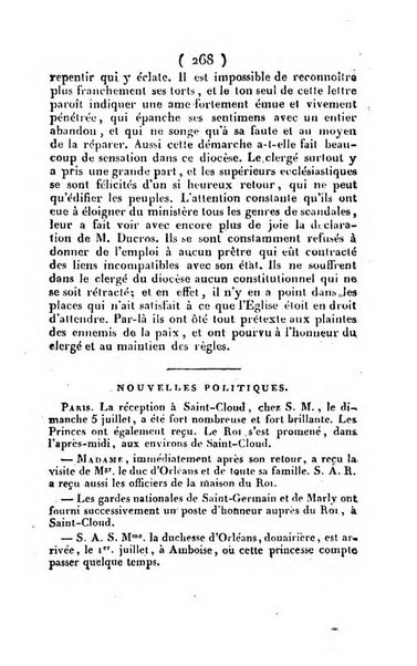 L'ami de la religion et du roi journal ecclesiastique, politique et litteraire