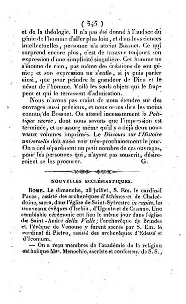 L'ami de la religion et du roi journal ecclesiastique, politique et litteraire