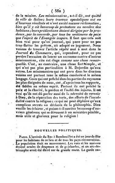 L'ami de la religion et du roi journal ecclesiastique, politique et litteraire