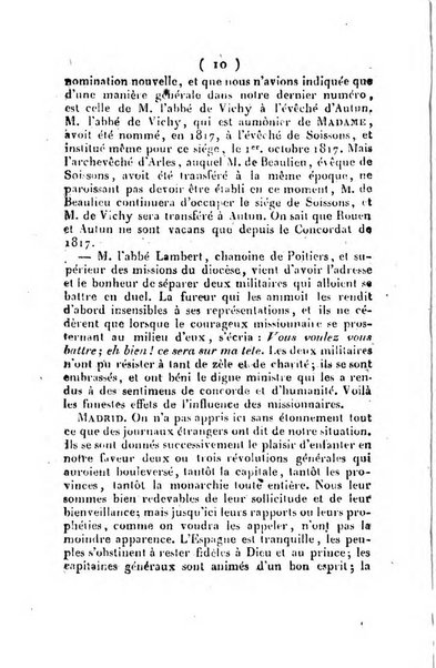 L'ami de la religion et du roi journal ecclesiastique, politique et litteraire