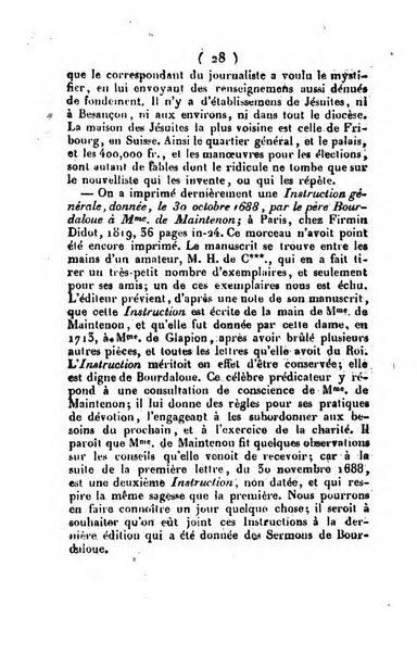 L'ami de la religion et du roi journal ecclesiastique, politique et litteraire