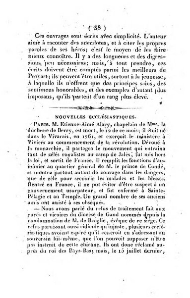 L'ami de la religion et du roi journal ecclesiastique, politique et litteraire