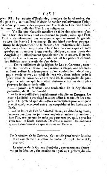 L'ami de la religion et du roi journal ecclesiastique, politique et litteraire