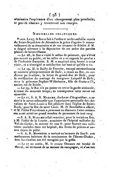 L'ami de la religion et du roi journal ecclesiastique, politique et litteraire