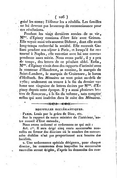 L'ami de la religion et du roi journal ecclesiastique, politique et litteraire