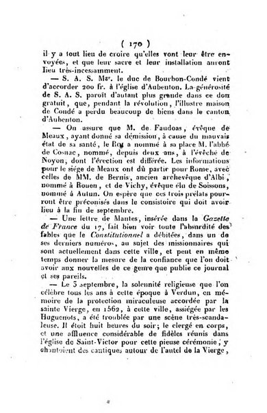 L'ami de la religion et du roi journal ecclesiastique, politique et litteraire