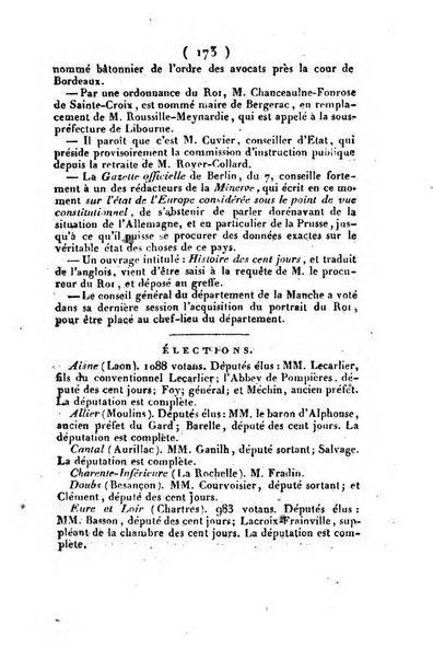 L'ami de la religion et du roi journal ecclesiastique, politique et litteraire