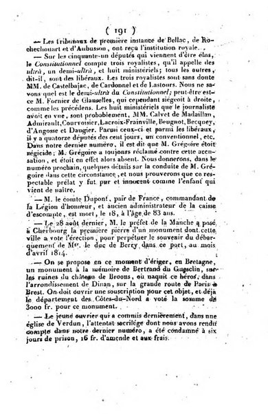 L'ami de la religion et du roi journal ecclesiastique, politique et litteraire