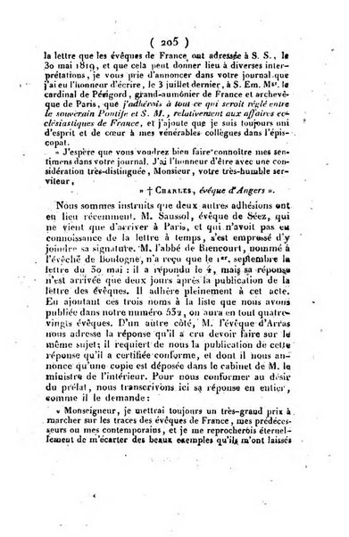 L'ami de la religion et du roi journal ecclesiastique, politique et litteraire