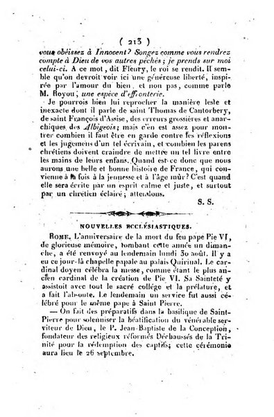 L'ami de la religion et du roi journal ecclesiastique, politique et litteraire