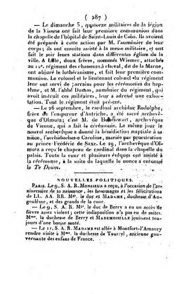 L'ami de la religion et du roi journal ecclesiastique, politique et litteraire