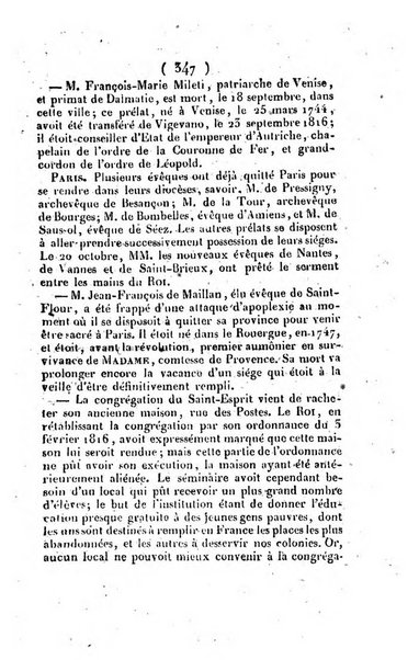 L'ami de la religion et du roi journal ecclesiastique, politique et litteraire