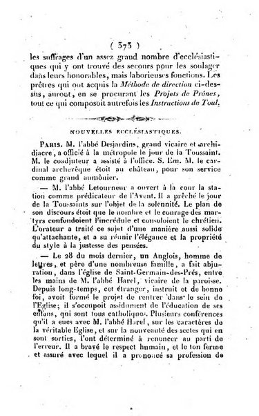 L'ami de la religion et du roi journal ecclesiastique, politique et litteraire