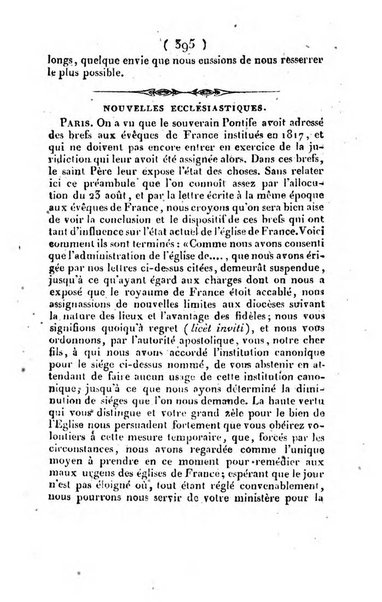 L'ami de la religion et du roi journal ecclesiastique, politique et litteraire