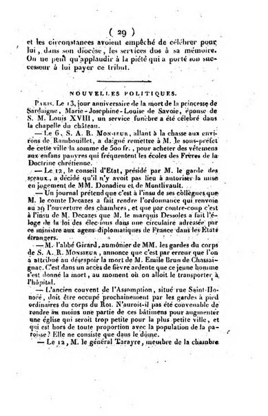 L'ami de la religion et du roi journal ecclesiastique, politique et litteraire