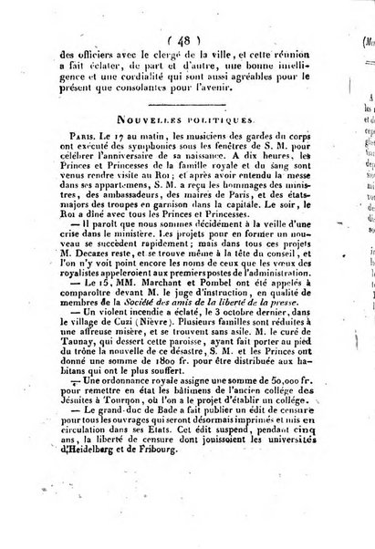 L'ami de la religion et du roi journal ecclesiastique, politique et litteraire