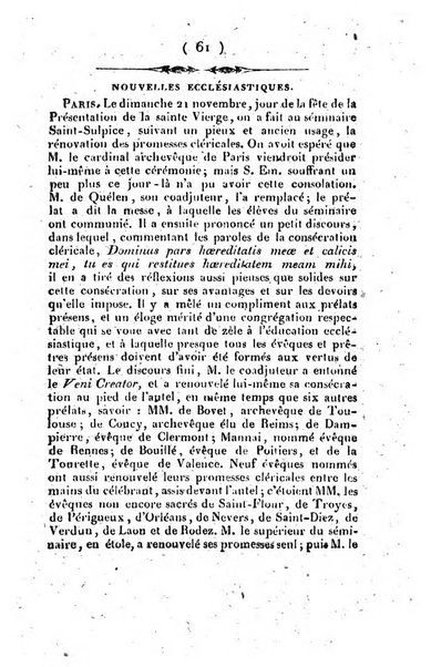 L'ami de la religion et du roi journal ecclesiastique, politique et litteraire