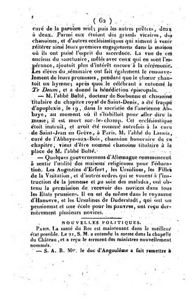 L'ami de la religion et du roi journal ecclesiastique, politique et litteraire