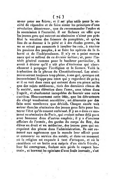 L'ami de la religion et du roi journal ecclesiastique, politique et litteraire