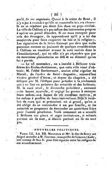 L'ami de la religion et du roi journal ecclesiastique, politique et litteraire