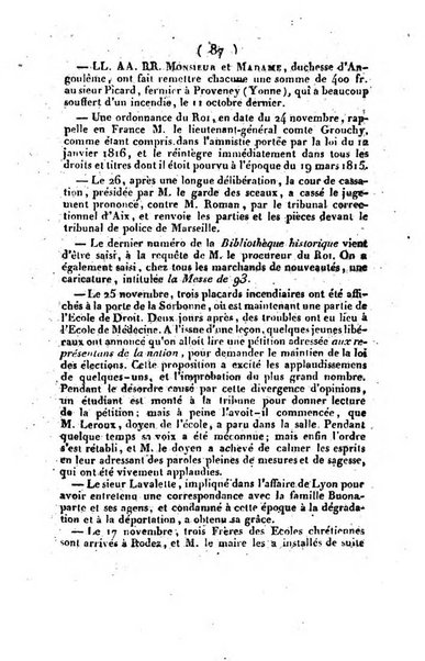 L'ami de la religion et du roi journal ecclesiastique, politique et litteraire