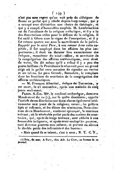 L'ami de la religion et du roi journal ecclesiastique, politique et litteraire