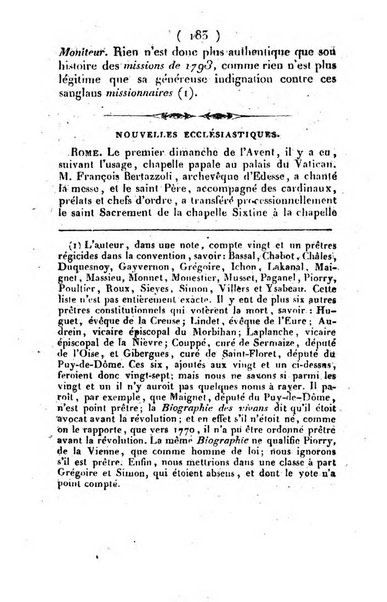 L'ami de la religion et du roi journal ecclesiastique, politique et litteraire