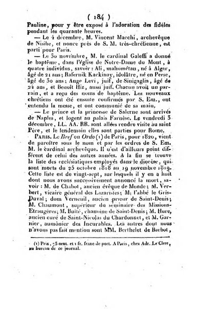 L'ami de la religion et du roi journal ecclesiastique, politique et litteraire