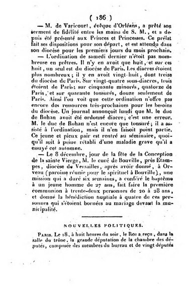 L'ami de la religion et du roi journal ecclesiastique, politique et litteraire