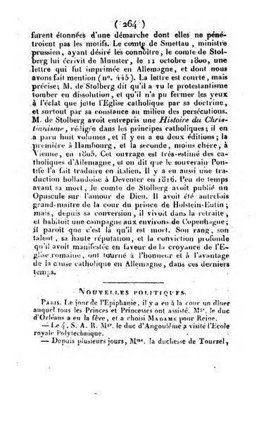 L'ami de la religion et du roi journal ecclesiastique, politique et litteraire