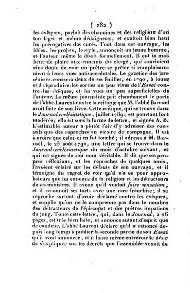 L'ami de la religion et du roi journal ecclesiastique, politique et litteraire