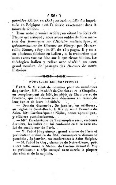 L'ami de la religion et du roi journal ecclesiastique, politique et litteraire