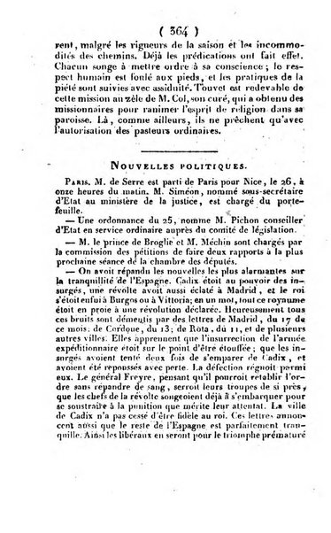 L'ami de la religion et du roi journal ecclesiastique, politique et litteraire