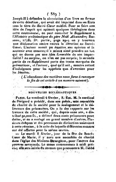 L'ami de la religion et du roi journal ecclesiastique, politique et litteraire