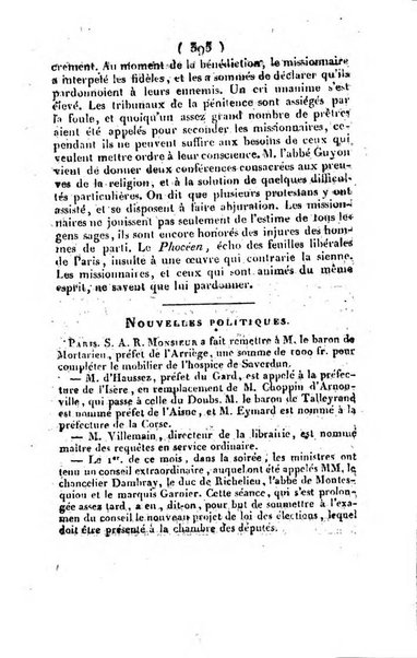 L'ami de la religion et du roi journal ecclesiastique, politique et litteraire