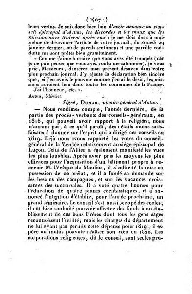 L'ami de la religion et du roi journal ecclesiastique, politique et litteraire