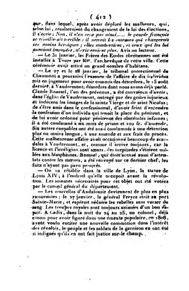 L'ami de la religion et du roi journal ecclesiastique, politique et litteraire