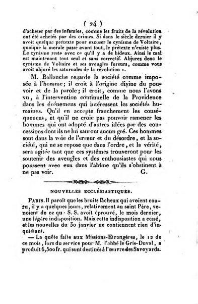 L'ami de la religion et du roi journal ecclesiastique, politique et litteraire