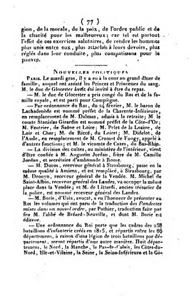 L'ami de la religion et du roi journal ecclesiastique, politique et litteraire