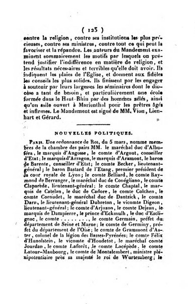 L'ami de la religion et du roi journal ecclesiastique, politique et litteraire