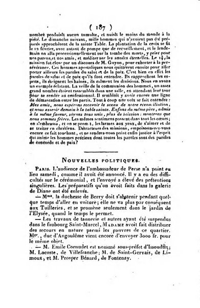 L'ami de la religion et du roi journal ecclesiastique, politique et litteraire