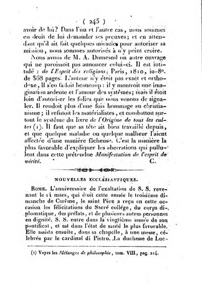 L'ami de la religion et du roi journal ecclesiastique, politique et litteraire