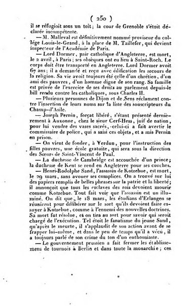 L'ami de la religion et du roi journal ecclesiastique, politique et litteraire