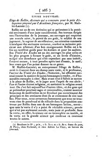 L'ami de la religion et du roi journal ecclesiastique, politique et litteraire