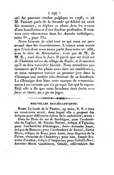 L'ami de la religion et du roi journal ecclesiastique, politique et litteraire