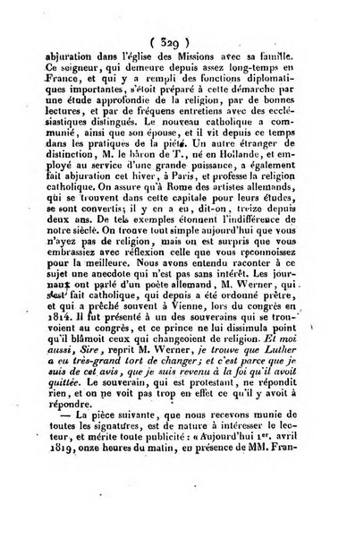 L'ami de la religion et du roi journal ecclesiastique, politique et litteraire