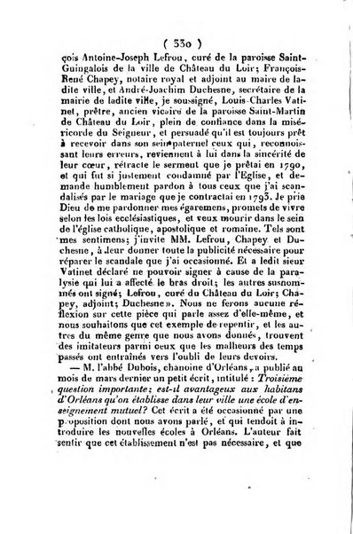 L'ami de la religion et du roi journal ecclesiastique, politique et litteraire