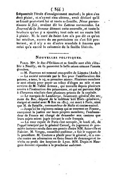 L'ami de la religion et du roi journal ecclesiastique, politique et litteraire