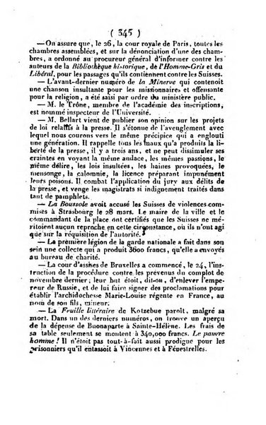 L'ami de la religion et du roi journal ecclesiastique, politique et litteraire